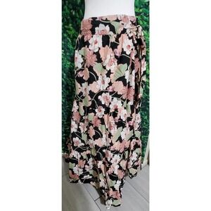 NWT Who What Wear Deco Floral Long Skirt - Medium